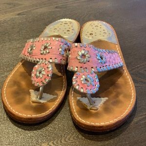 Palm Beach Sandals/Bonanos - Pink and Silver